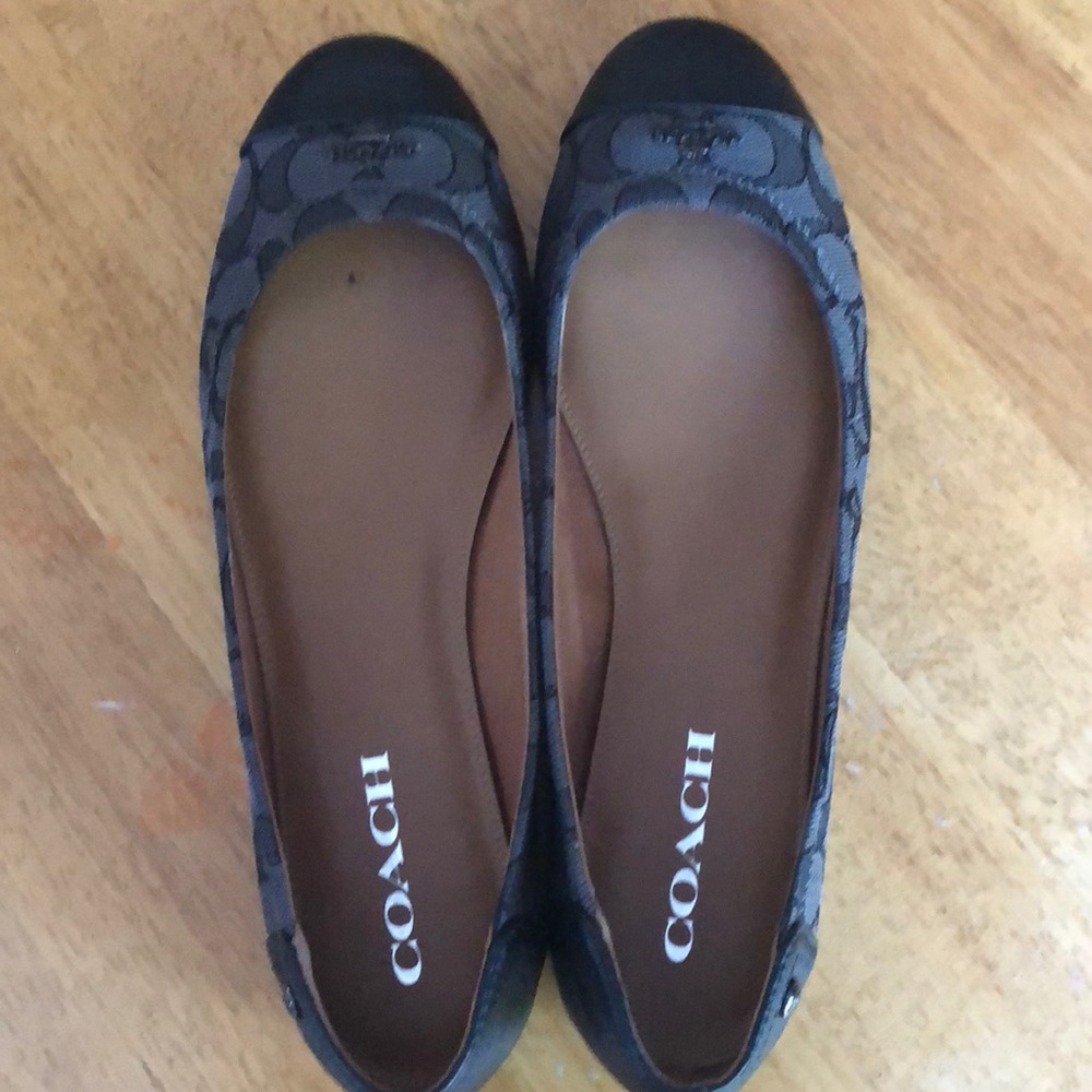 Coach Chelsea black flats